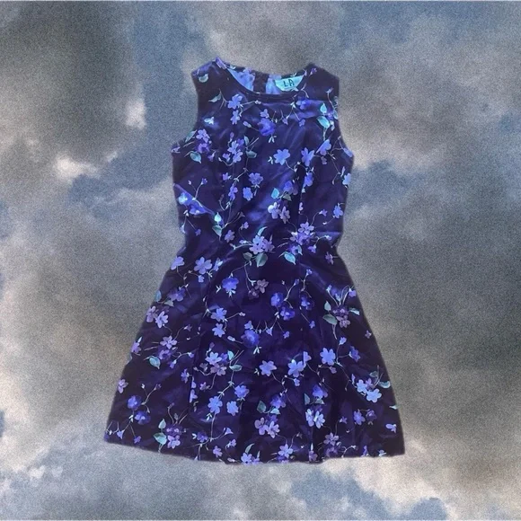 navy blue dress for baby girl 90s Velvet Turtleneck Maxi Dress (M/L) – Holy Thrift main image 0